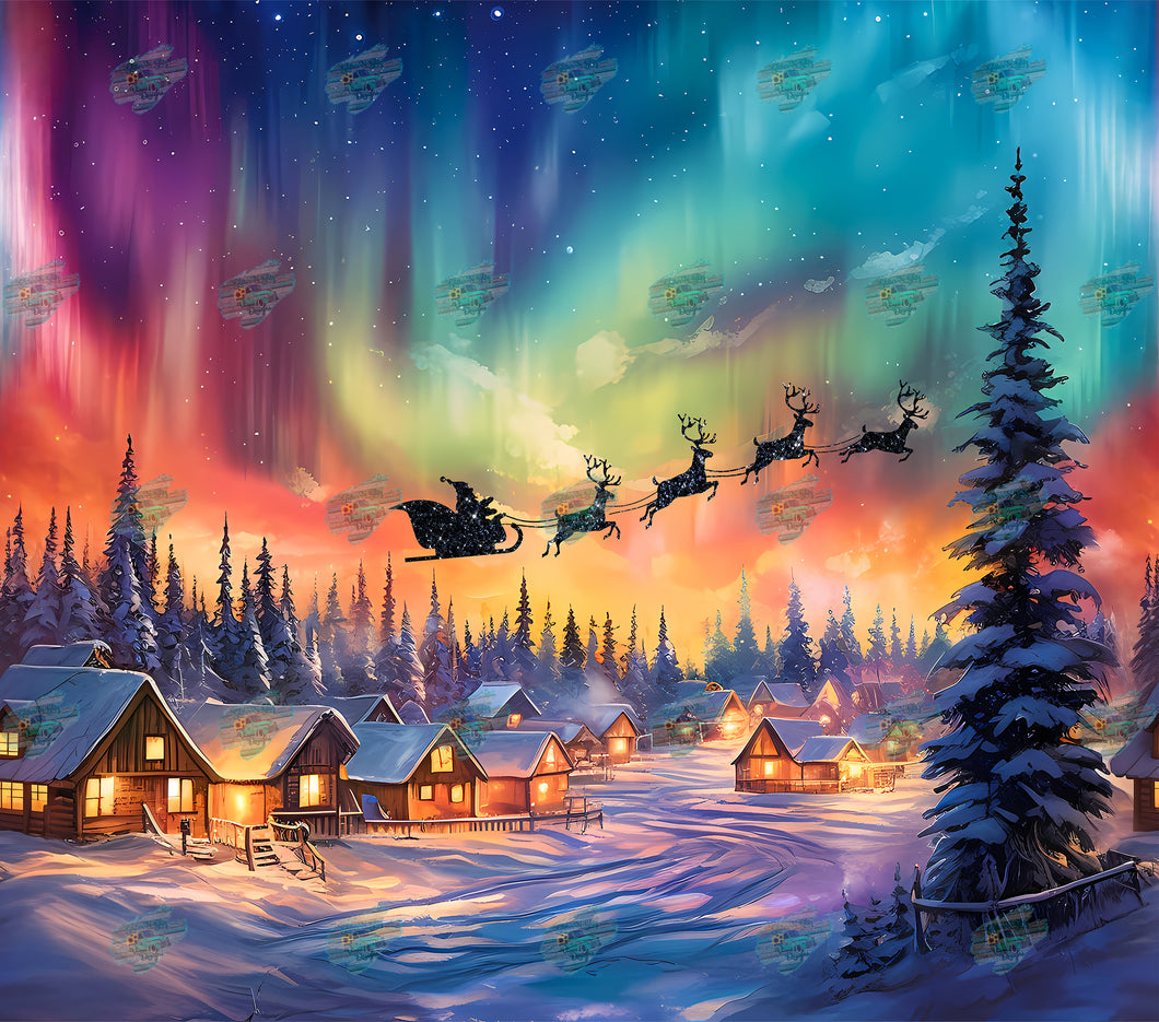 Christmas Northern Lights 2 Tumbler Sublimation Transfer