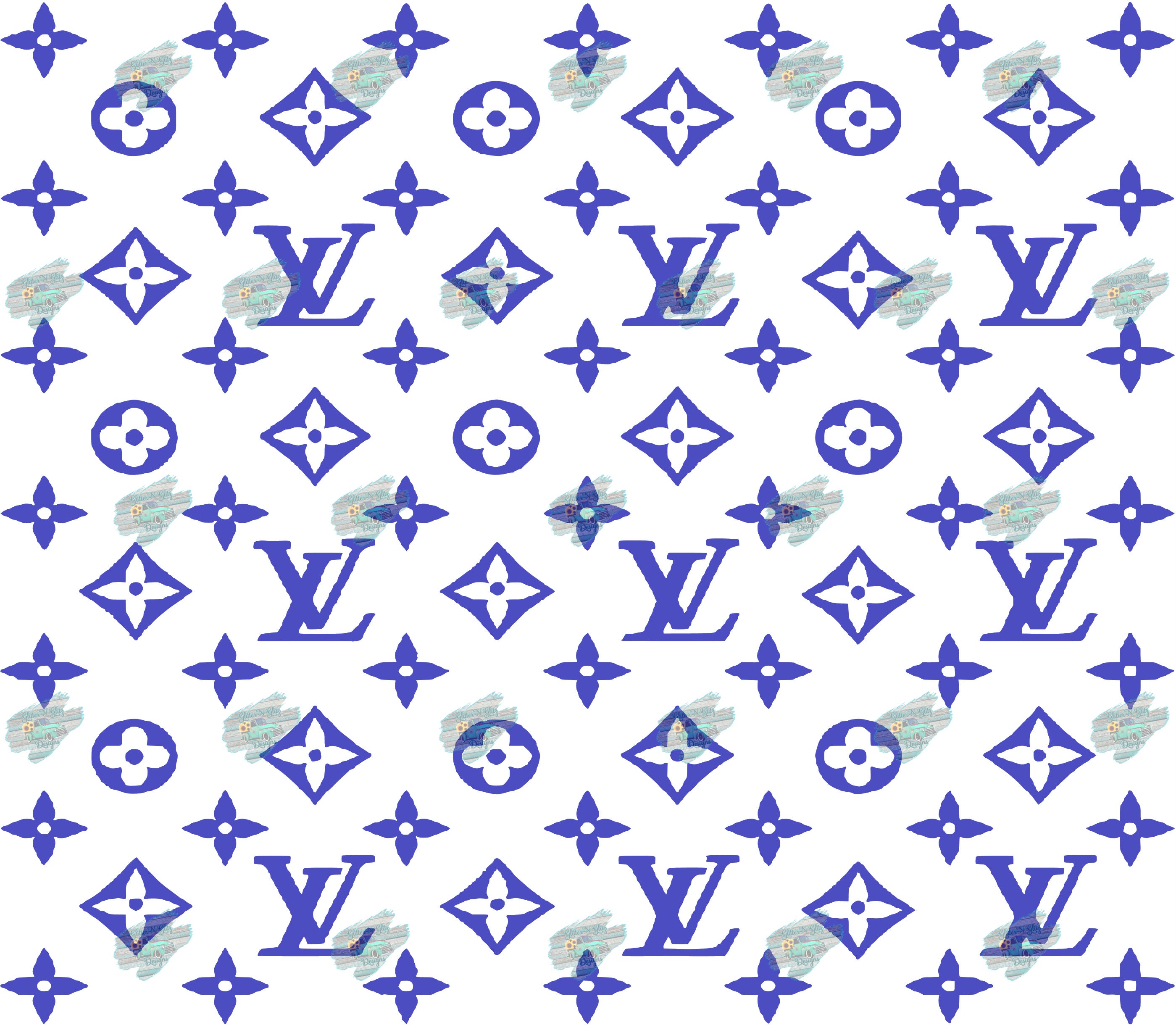 pattern blue lv logo