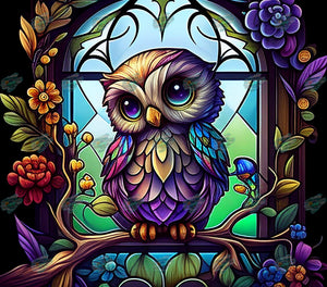 Stained Glass Owl Tumbler Sublimation Transfer