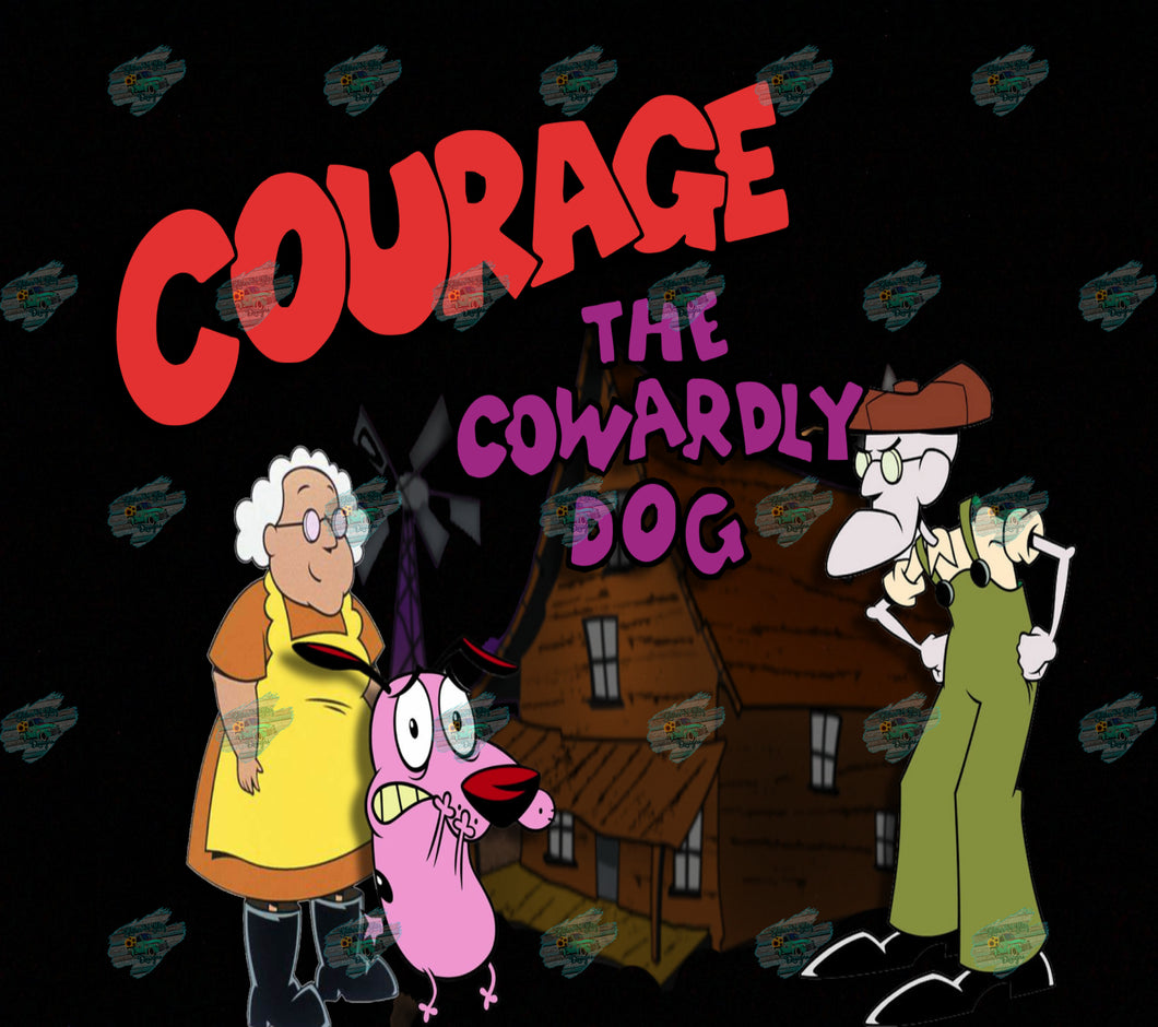 Courage the Cowardly Dog Tumbler Sublimation Transfer