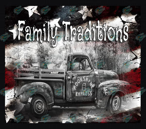 Family Traditions Moonshine Tumbler Sublimation Transfer