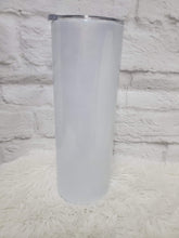 Load image into Gallery viewer, 20oz Skinny Totally Straight White Shimmer Sublimation Tumblers

