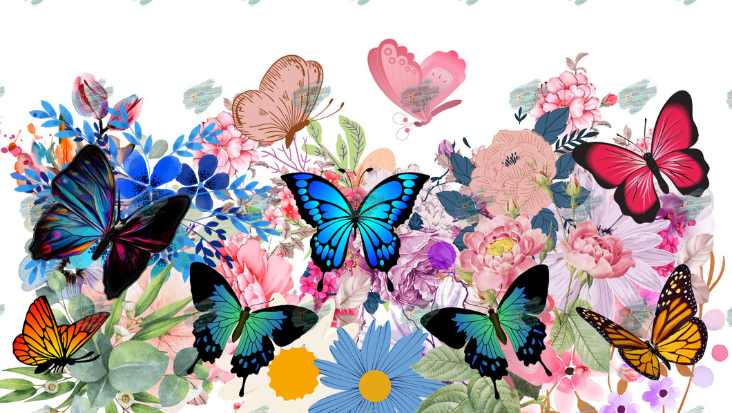 Butterflies Libby Tumbler Sublimation Transfer