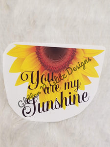 You Are My Sunshine/ Little Sunshine Matching Sunflower Waterslide Decals for Tumblers