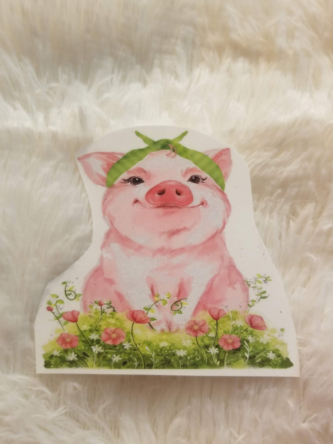 Cute Pig with Bandana Waterslide Decal for Tumblers