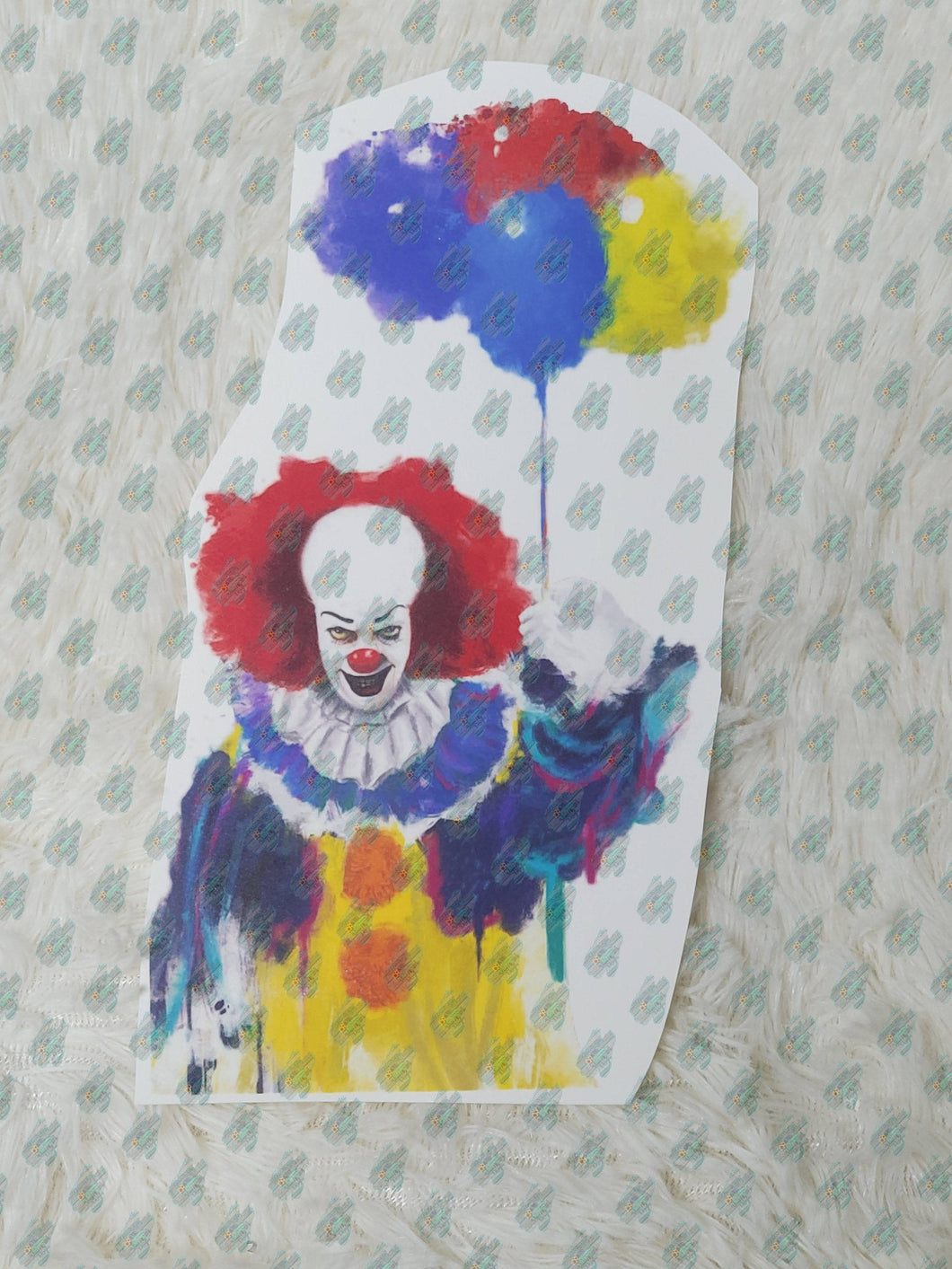 Pennywise Clown Watercolor Waterslide Decal