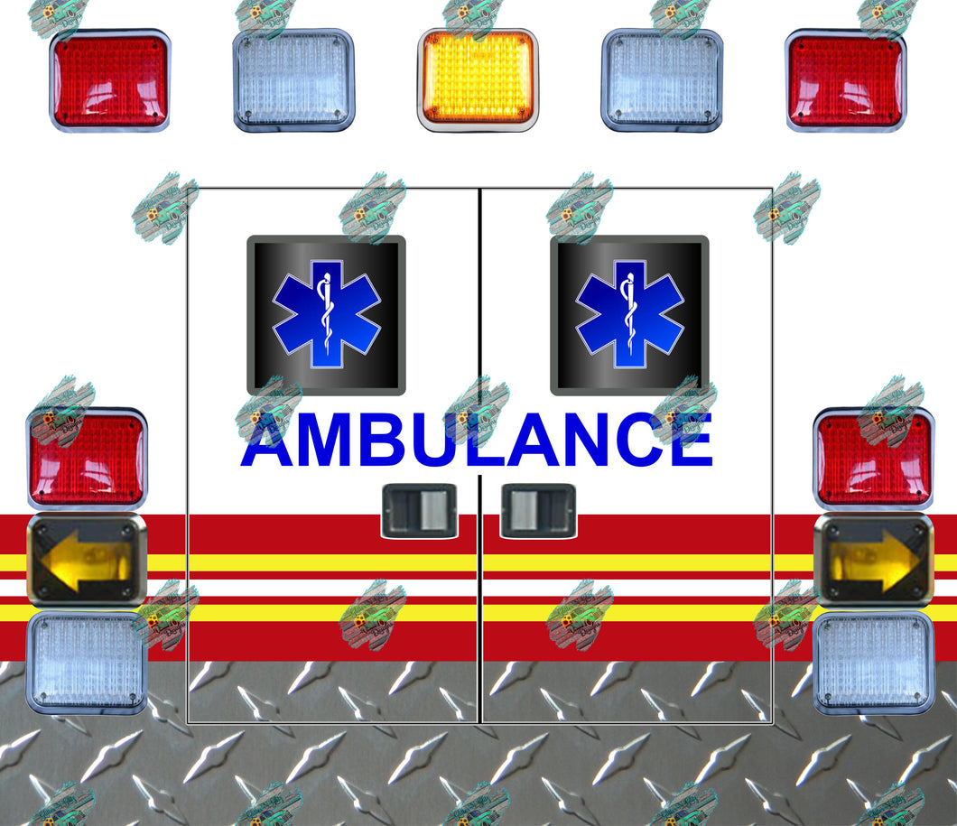 Ambulance Tumbler Sublimation Transfer