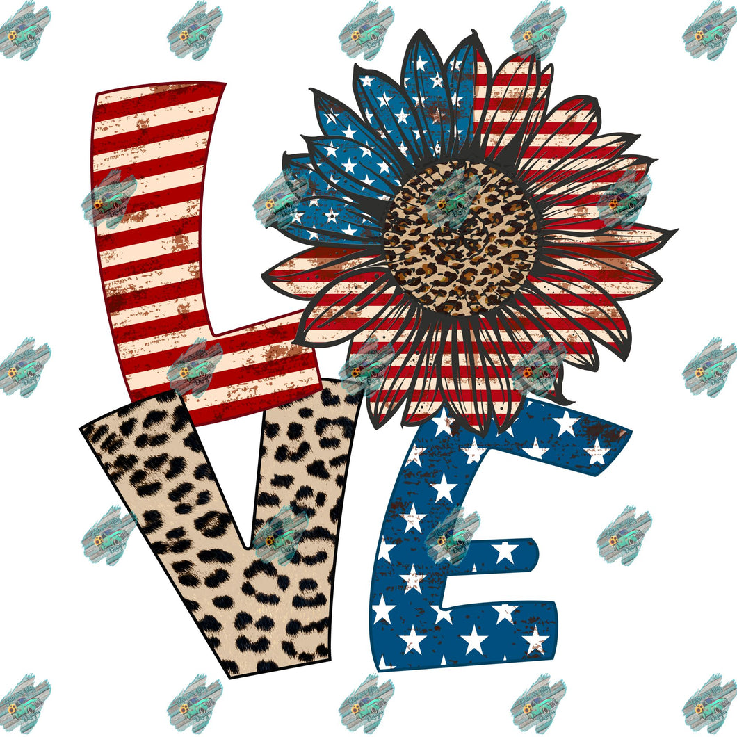 American Love Sublimation Transfer