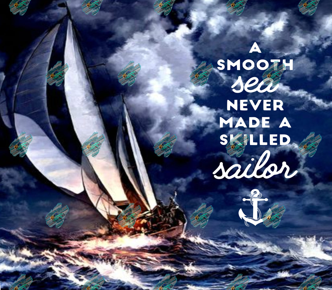 Skilled Sailor Tumbler Sublimation Transfer