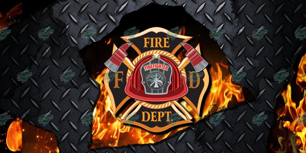 Fire Department License Plate Sublimation Transfer