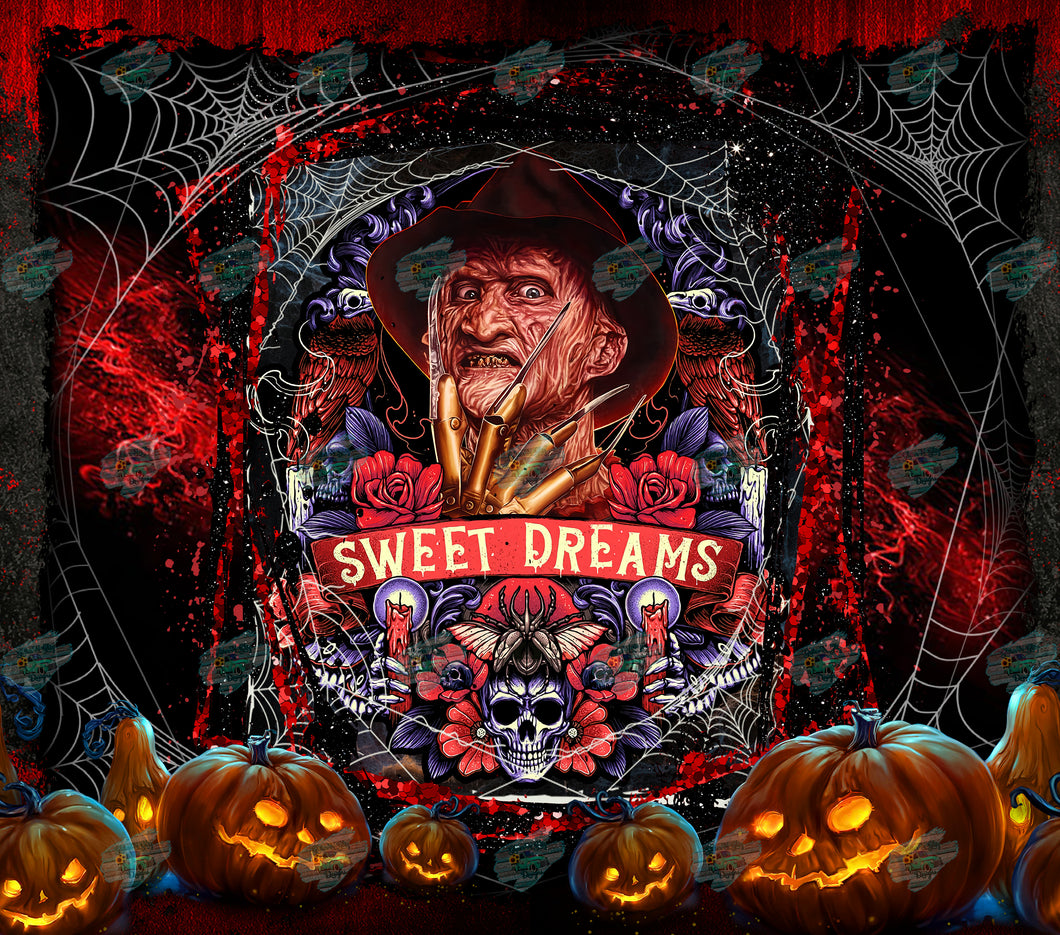 Freddy Krueger Sweet Dreams Tumbler Sublimation Transfer