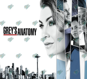 Grey's Anatomy Tumbler Sublimation Transfer