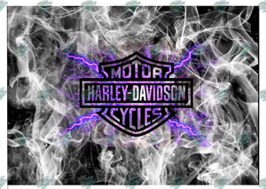 Harley Smoke Purple Tumbler Sublimation Transfer