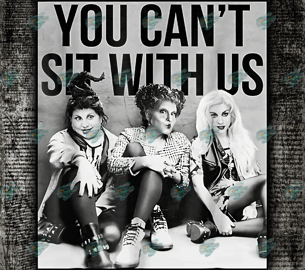 You Can't Sit with Us Tumbler Sublimation Transfer