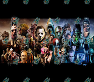 Horror Characters Tumbler Sublimation Transfer