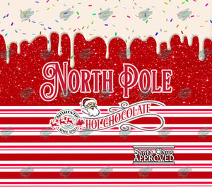 North Pole Hot Chocolate Tumbler Sublimation Transfer