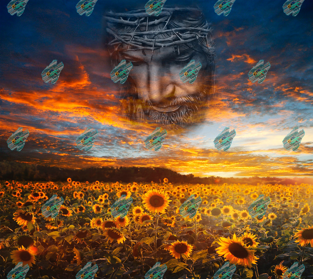 Jesus Sunflowers Tumbler Sublimation Transfer