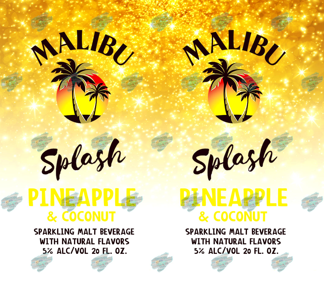 Malibu Splash Tumbler Sublimation Transfer