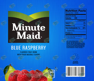 Minute Maid Blue Raspberry Tumbler Sublimation Transfer