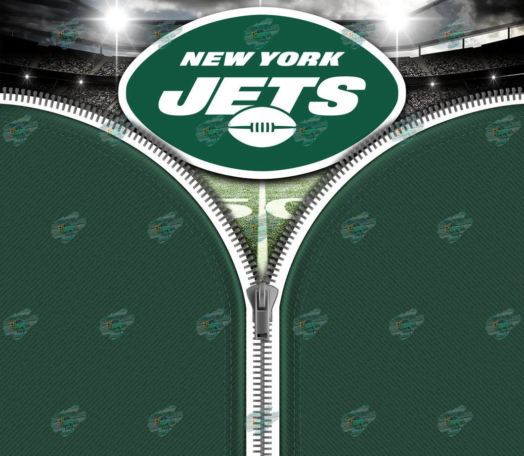 NY Jets Zip Tumbler Sublimation Transfer