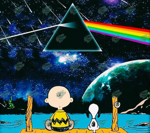 Charlie Brown Pink Floyd Tumbler Sublimation Transfer