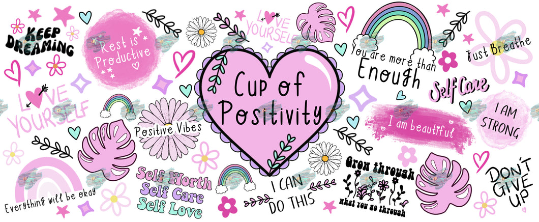 Cup of Positivity Libby Tumbler Sublimation Transfer