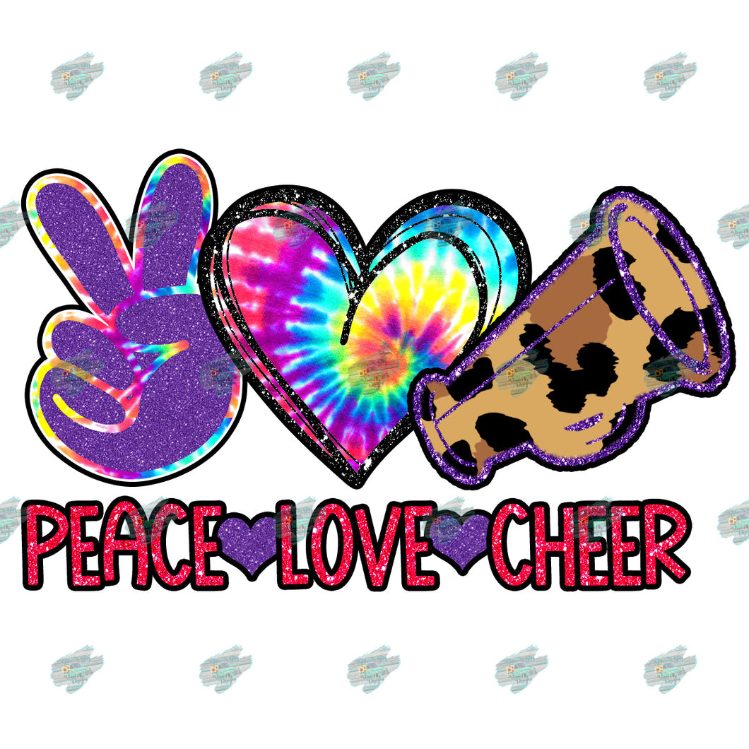Peace Love Cheer Sublimation Transfer