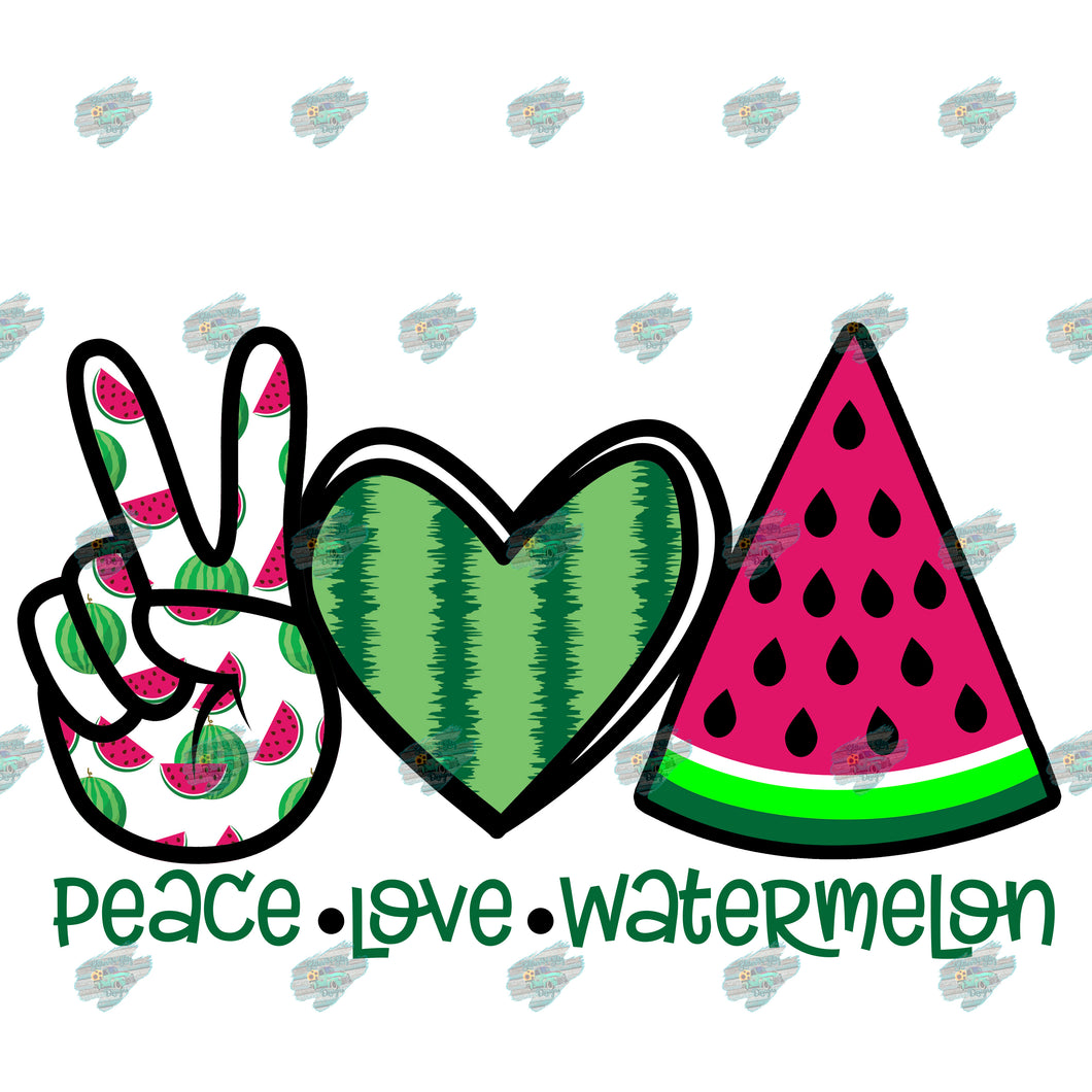 Peace Love Watermelon Sublimation Transfer