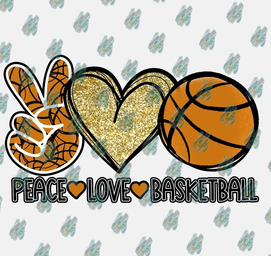 Peace Love Basketball Sublimation Transfer
