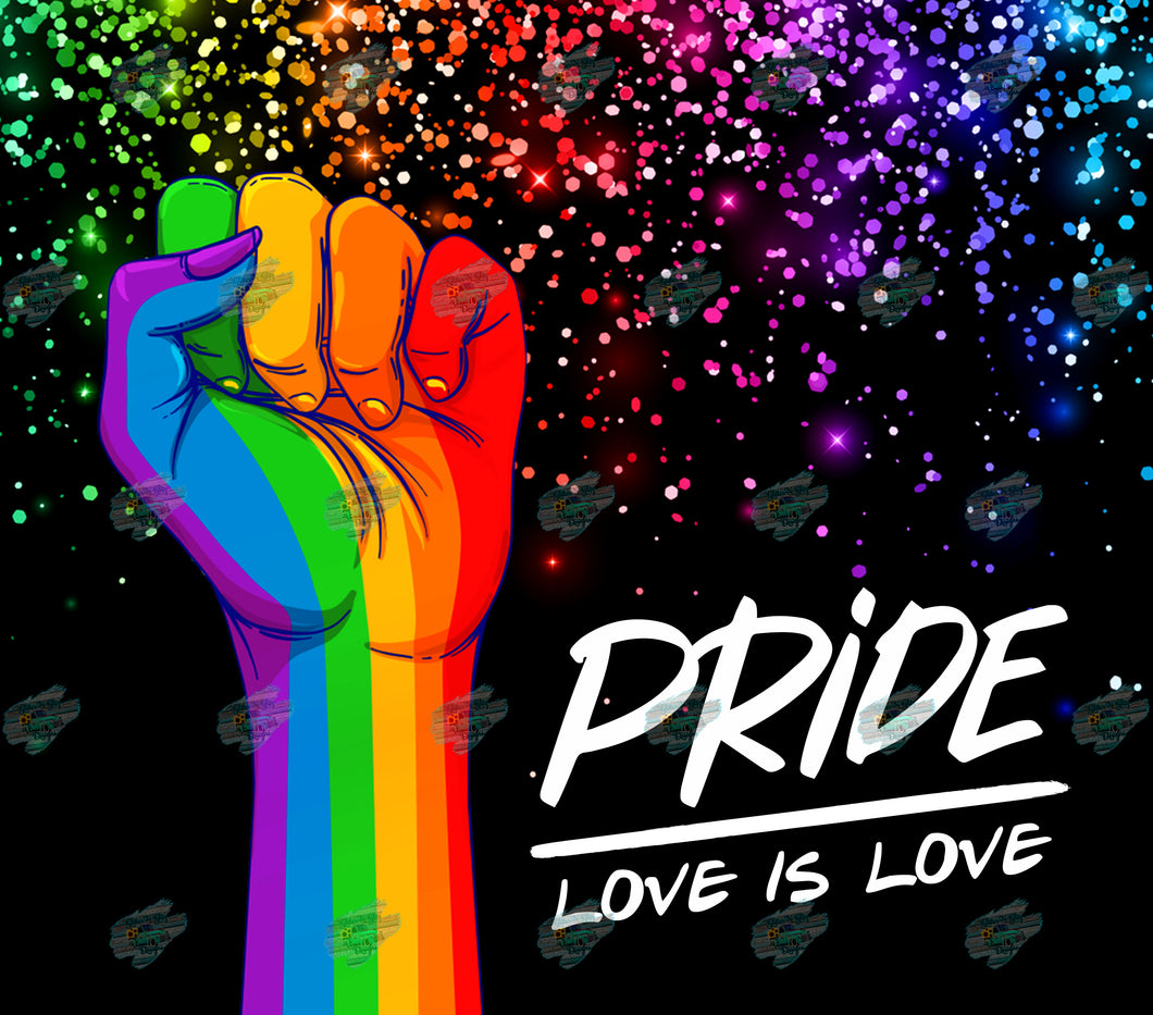Pride Love is Love Tumbler Sublimation Transfer