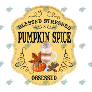 Pumpkin Spice Obsessed Coffee Mug Sublimation Transfer