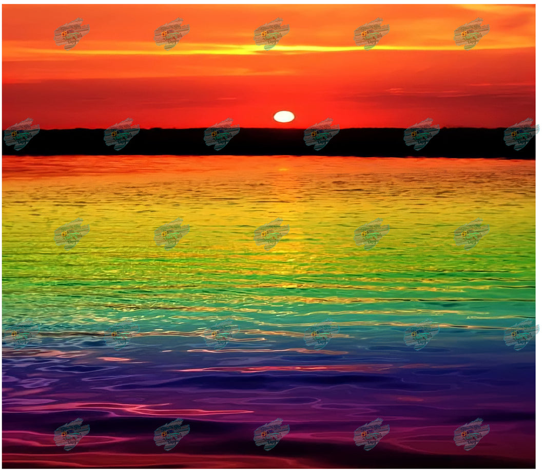 Rainbow Sunset Tumbler Sublimation Transfer