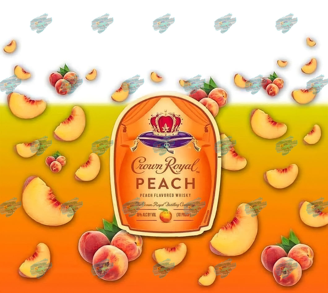 Peach Crown 2 Tumbler Sublimation Transfer