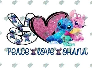 Peace Love Ohana Sublimation Transfer