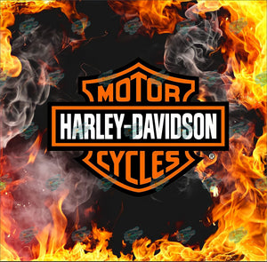 Harley Fire Tumbler Sublimation Transfer