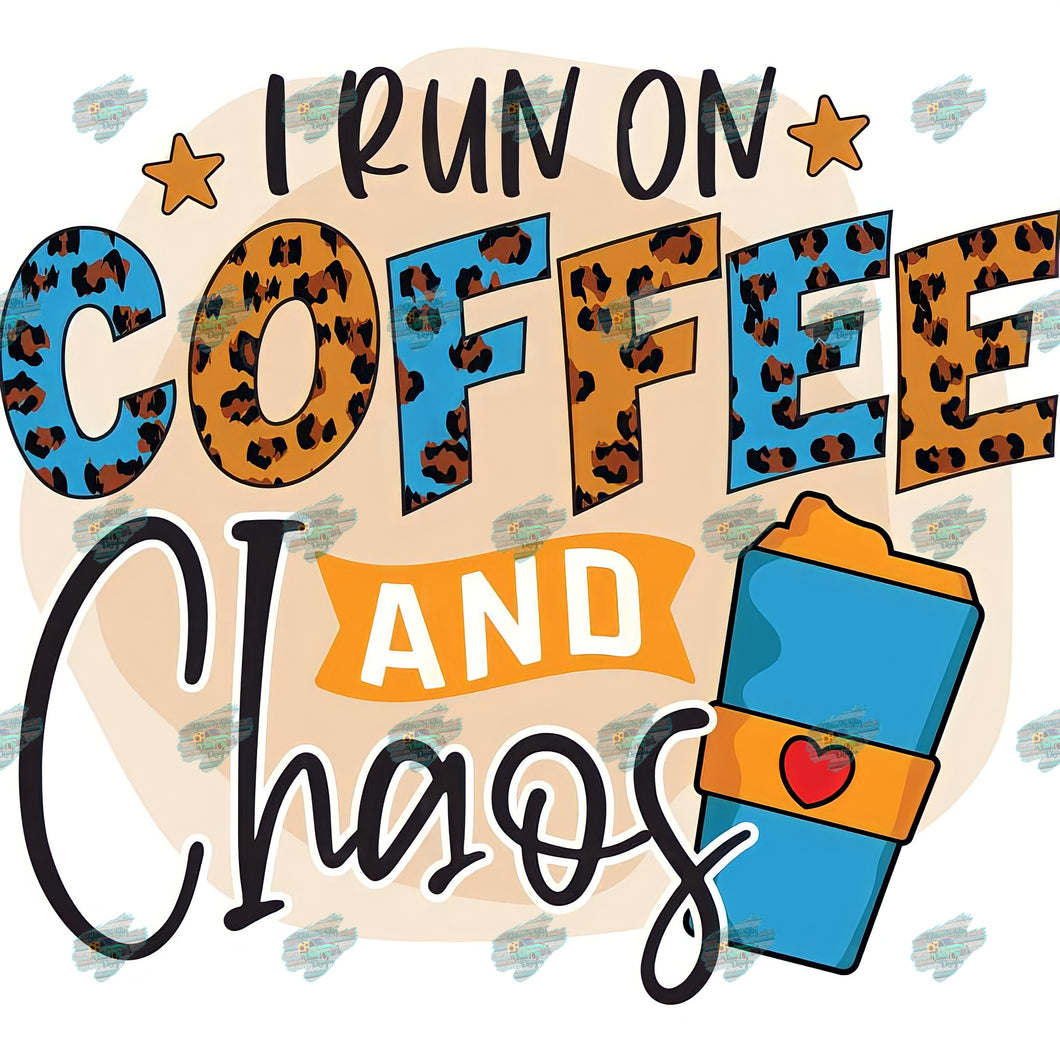 Coffee and Chaos Coffee Mug Sublimation Transfer
