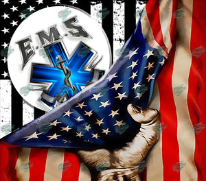 EMS US Flag Sublimation Transfer