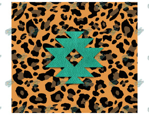 Leopard Print Aztec Tumbler Sublimation Transfer