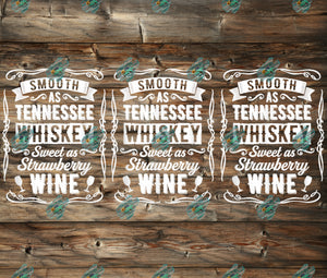Tennessee Whiskey Tumbler Sublimation Transfer