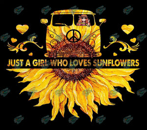 Just a Girl Who Loves Sunflowers Tumbler Sublimation Transfer