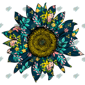 Floral Print Sunflower Sublimation Transfer