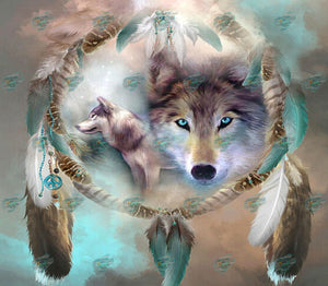Wolf Dreamcatcher Tumbler Sublimation Transfer