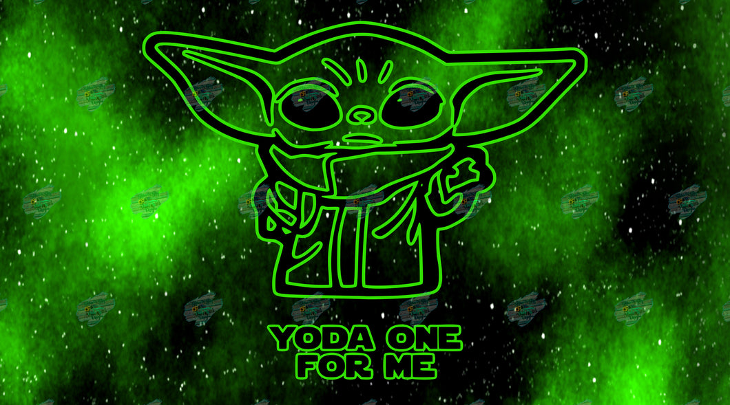 Yoda One for Me Tumbler Sublimation Transfer