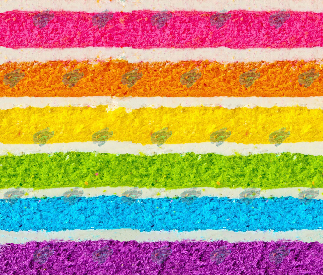Rainbow Cake Tumbler Sublimation Transfer