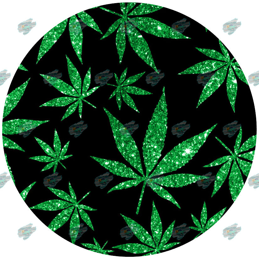 Glitter Weed Car Coaster Sublimation Transfer