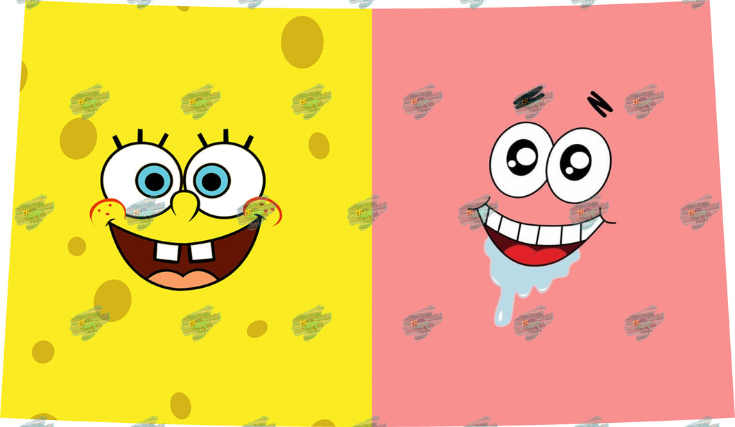 Spongebob and Patrick Tumbler Sublimation Transfer