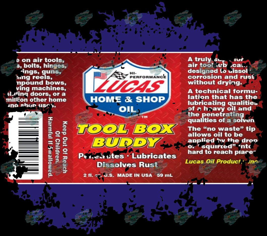 Lucas Oil Tool Box Buddy Dirty Tumbler Sublimation Transfer