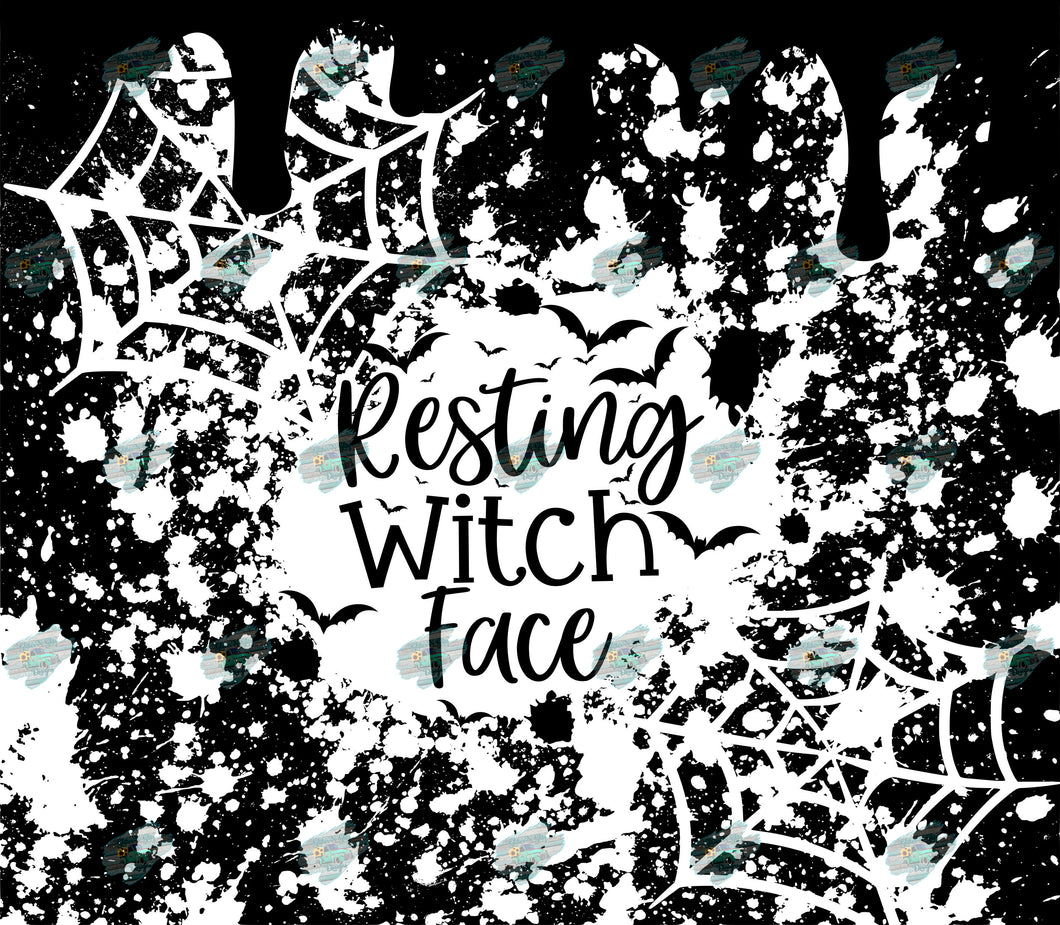 Resting Witch Face Tumbler Sublimation Transfer