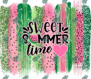 Sweet Summertime Watermelon Tumbler Sublimation Transfer